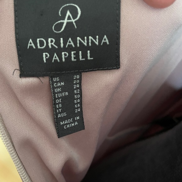 ADRIANNA PAPPEL Plus Size Metallic Formal Dress Size 20 - Picture 5 of 7